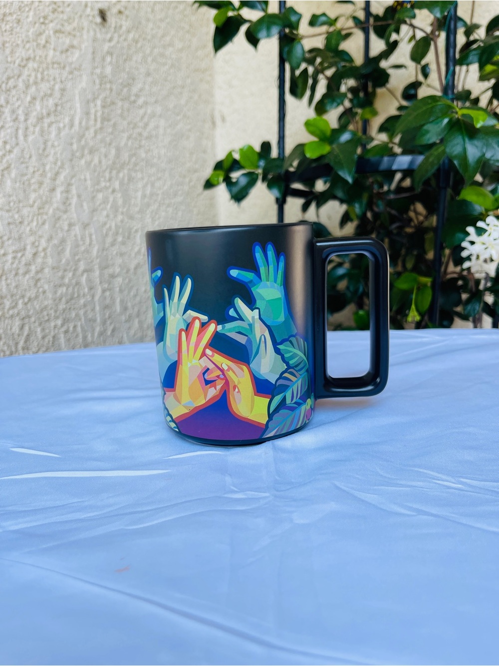 Starbucks ceramic Black Colorful sing language illustration Graphic Mug 2026